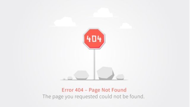 404と書かれた看板のイラスト